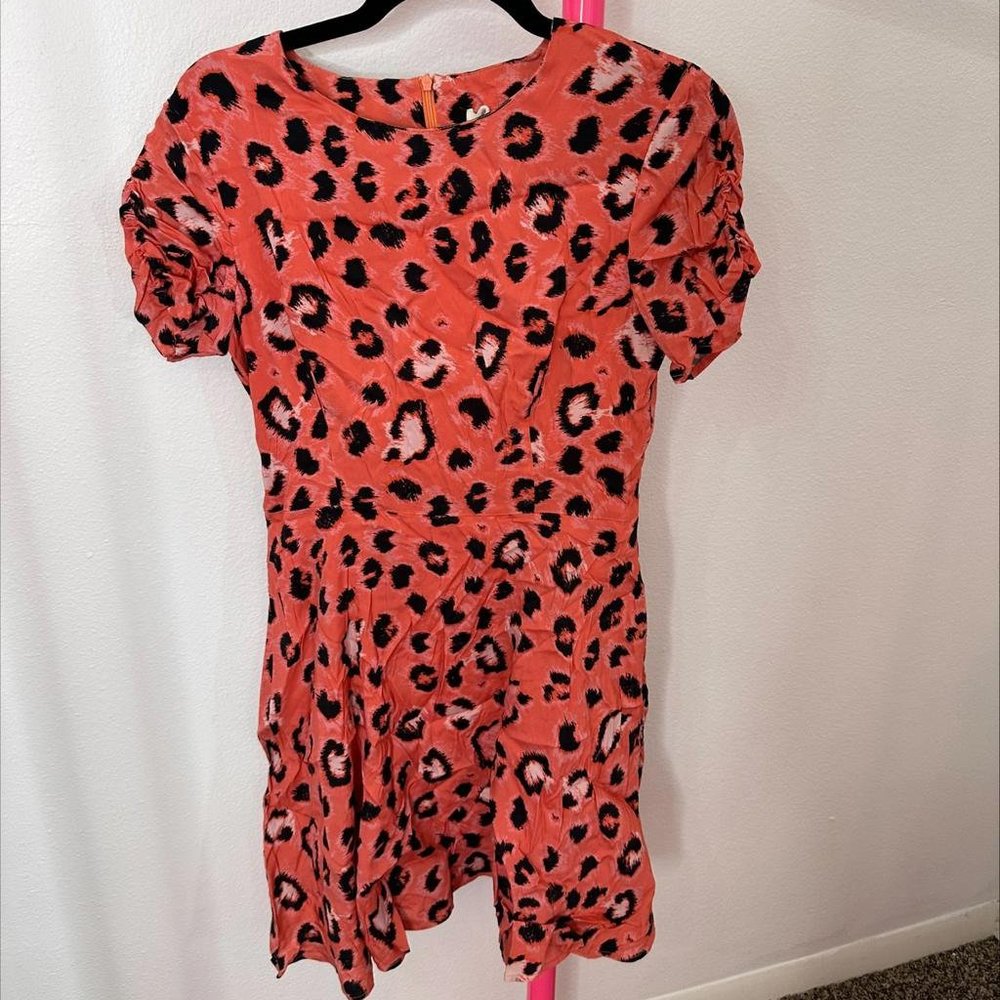 JNSQ PINK PRINTED CARO DRESS- SIZE 6